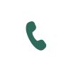 Green telephone icon on white background